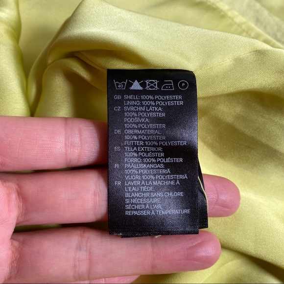 🎾 HM LIME GREEN SILKY SUMMER DRESS! - Picture 9 of 11